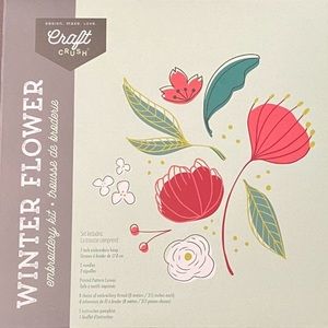 ✨5/$30✨ Craft Crush Winter Flower Embroidery Kit